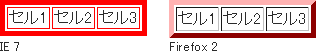 ［IEとFirefoxの表示例］